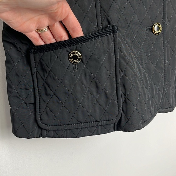 Talbots Quilted Vest Lightweight Equestrian Black Sz M - Picture 5 of 17